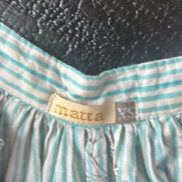 White and teal striped Cover-up - Picture 6 of 6